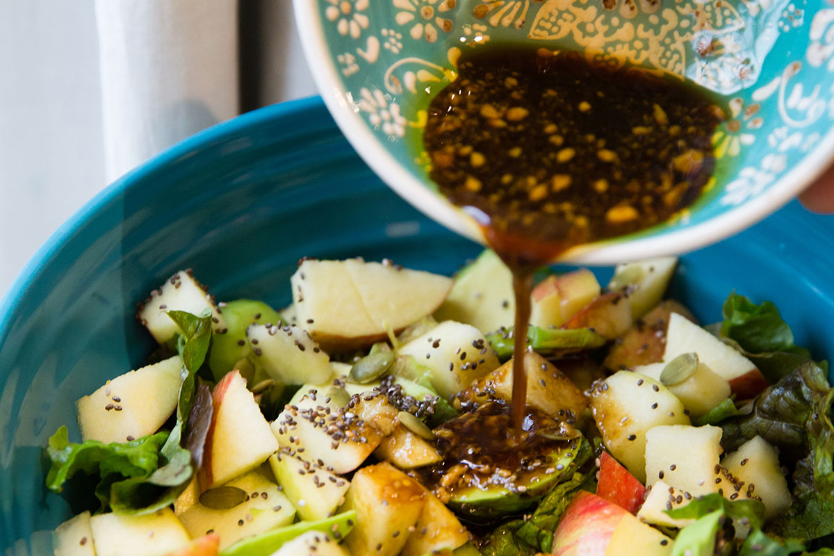 Chia oil and balsamic dressing