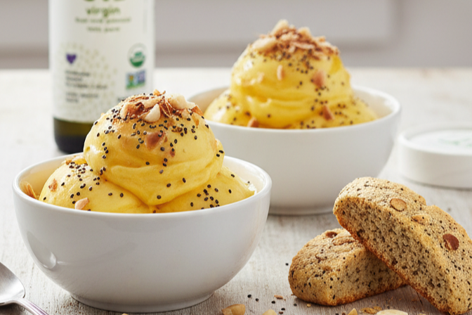 Pineapple-Mango Chia Oil Sorbet