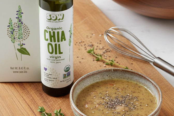 Chia Oil-Balsamic Maple Vinaigrette
