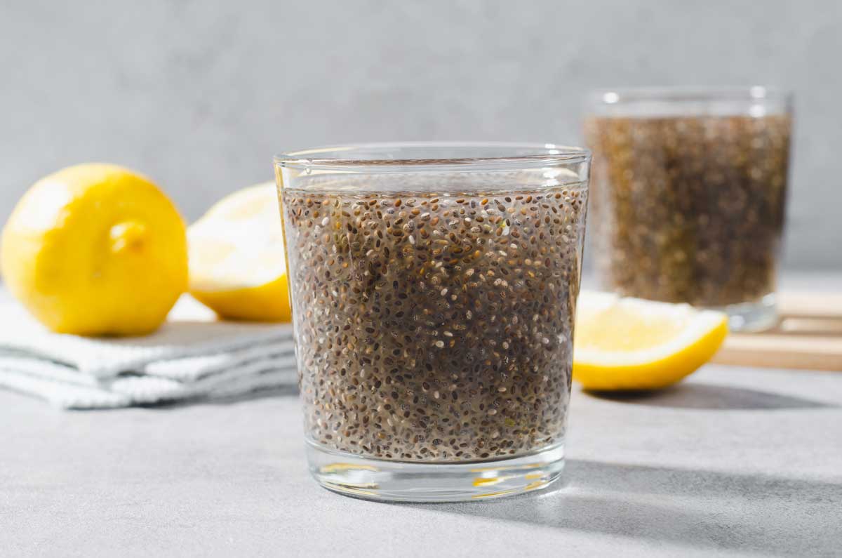 Chia seed and lemon drink