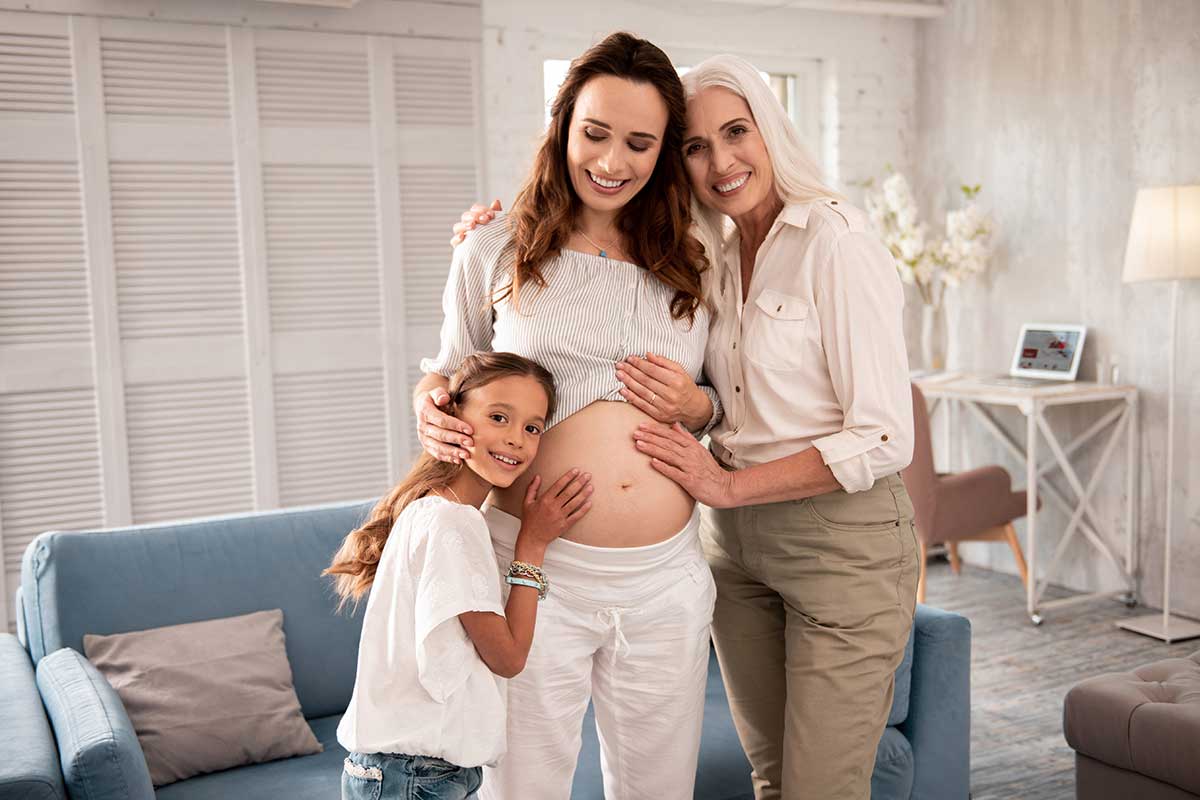 girl, mother and grandmother